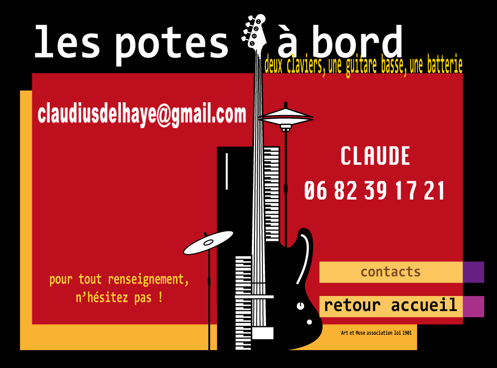 Page de contacts des potes à bord